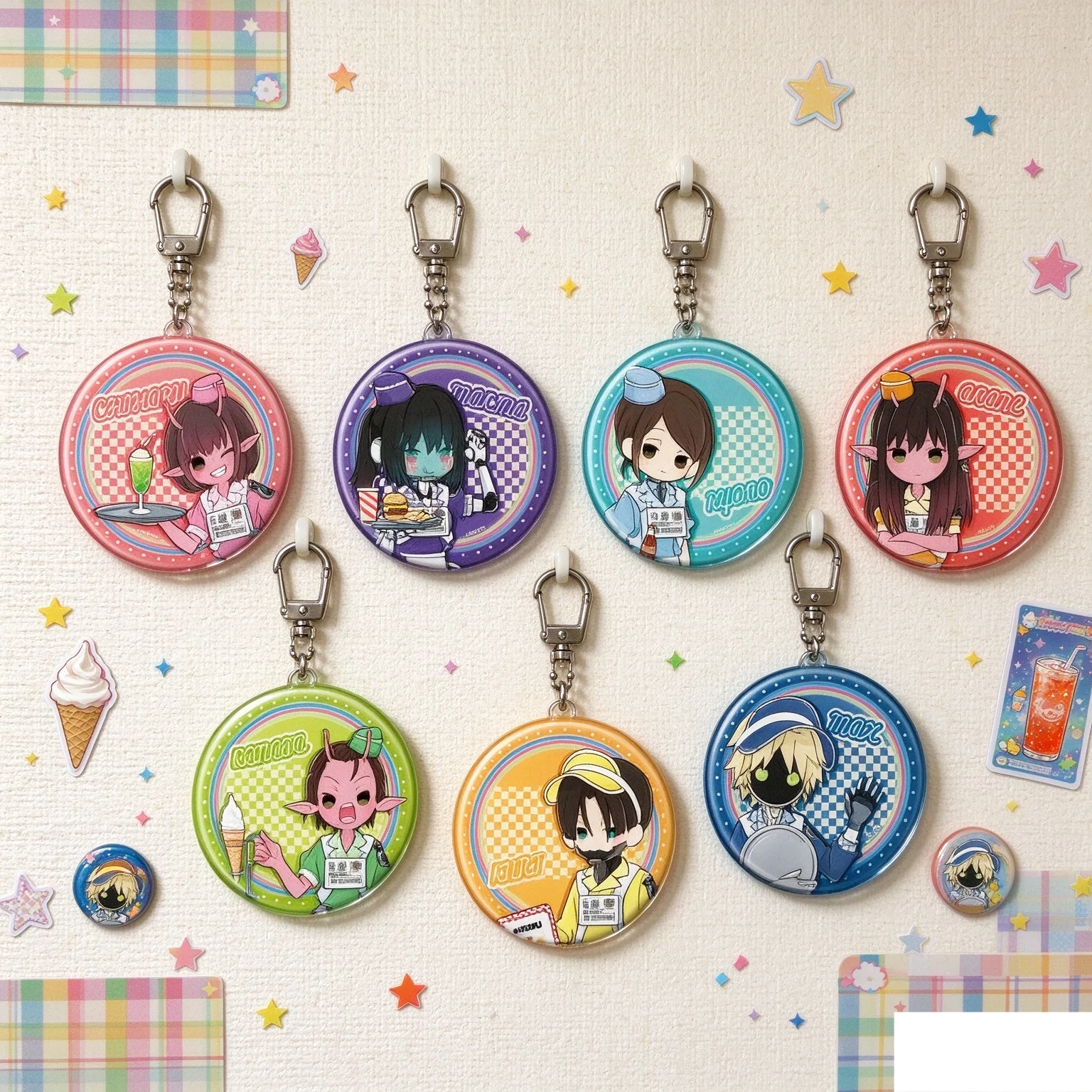 New2026 Bag Acrylic KeyRing Anime Lovers Galactic Limited Express Milky Subway Lovely Products Q Cute And Sweet Product Keychain