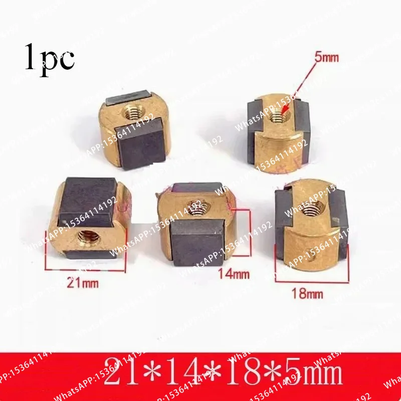 1pc EDM Wire Cut Carbide Conductive Block OD21*14*18*5mm Tungsten Power Feed Contact CNC Wire cuttinng Machine