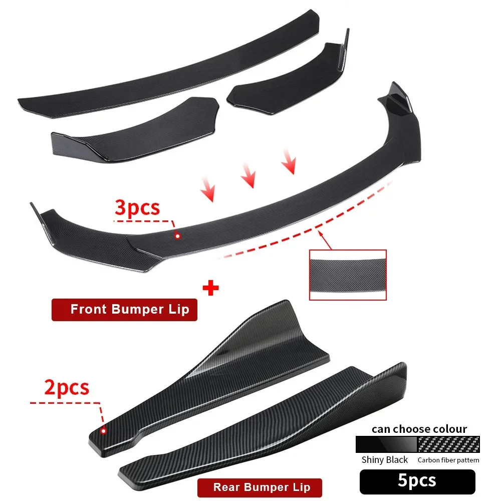 

Universal Front & Rear Lip Kit + Side Skirts - ABS Body Kit for Honda Civic/Accord (Adjustable Splitter Design)