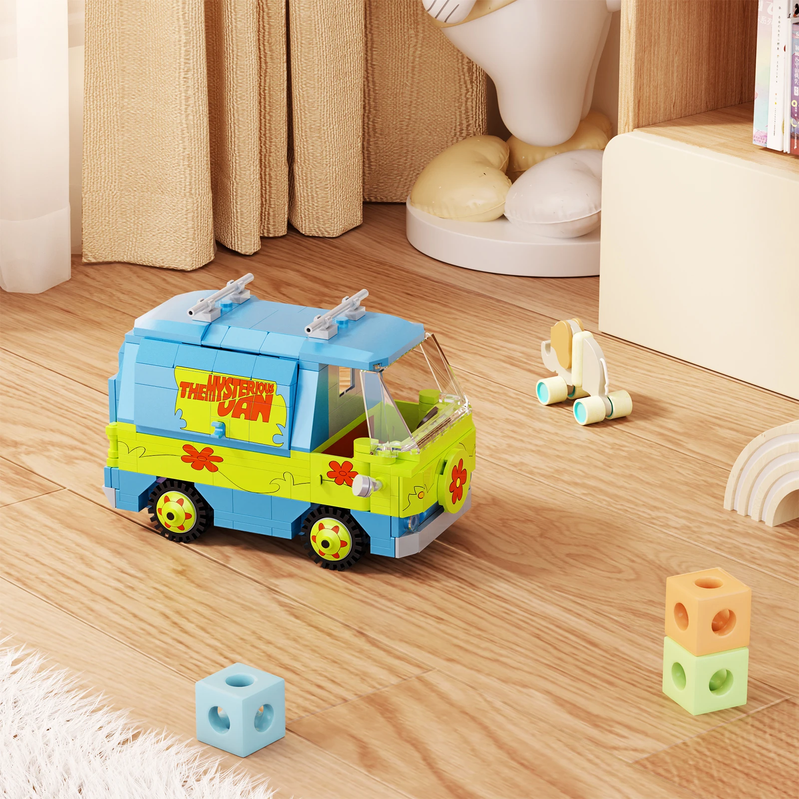 Misterioso Van Building Blocks Set Veicolo classico Avventura Auto Mattoni Kit Giocattoli Appassionati di film Regali di compleanno per ragazzi e ragazze