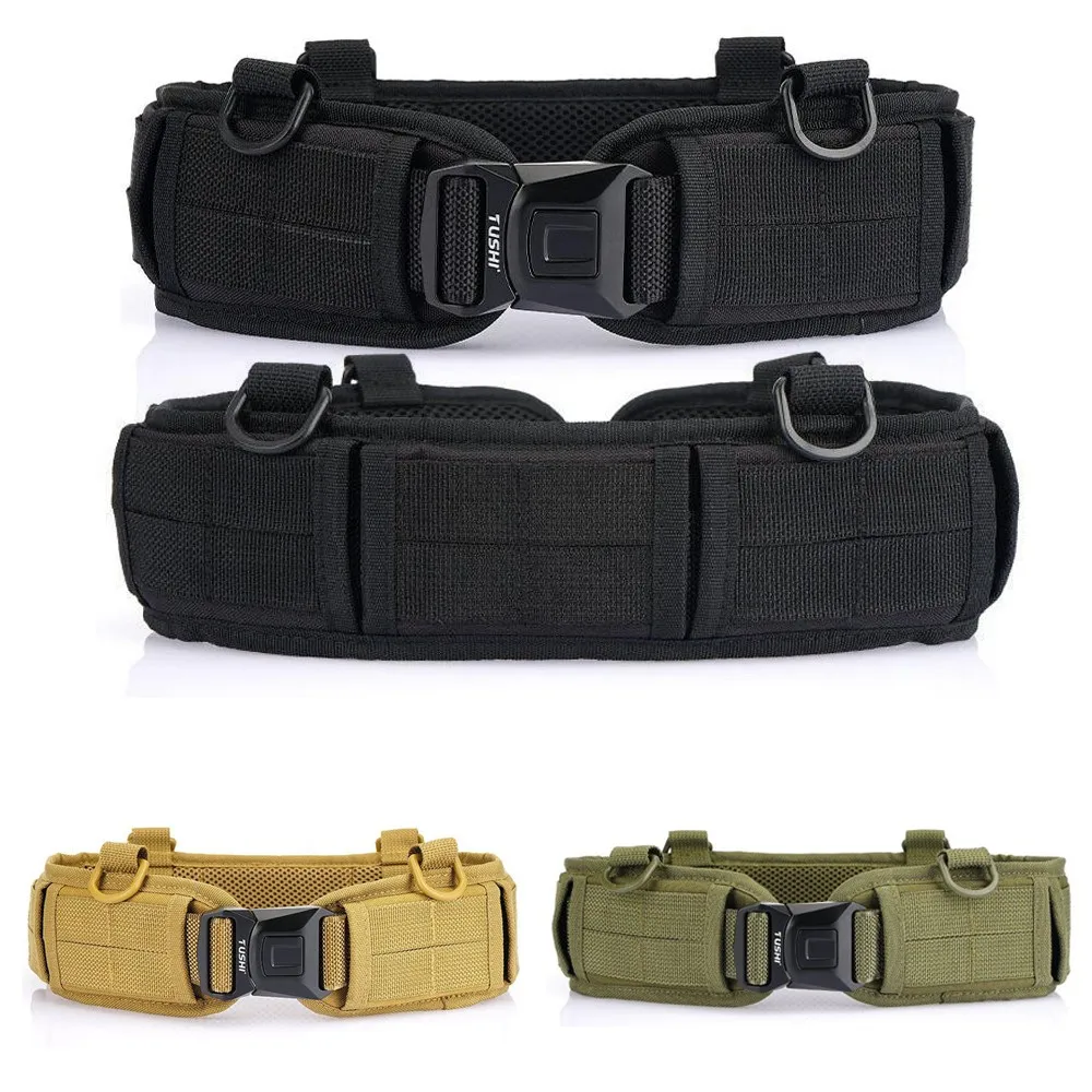 Outdoor Tactical Alloy Suspension Molle System Tooling Cs Tactical Lifting Training Riding Tactical Waist Seal Battle Belt