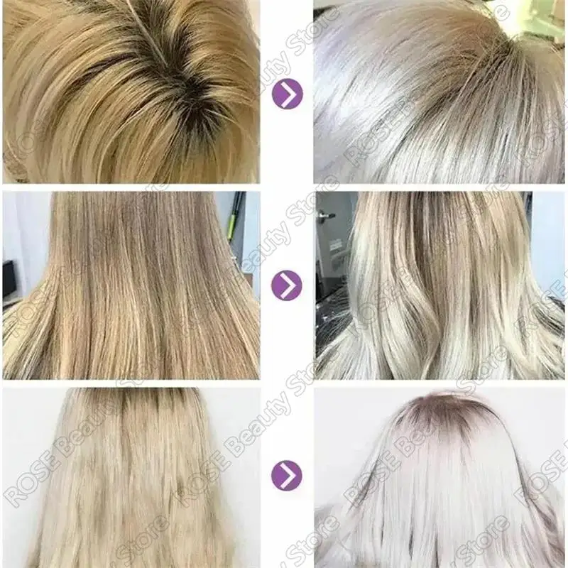 30ML Gray Color Fixing Hair Dye Shampoo Cover Gray Hair Fade Yellow After Bleach Hair Shampoo Non-irritating Purple Shampoo New