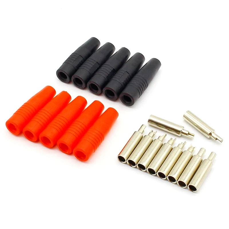 10Pcs Brass 4mm Banana Female Insulated Jack Plug Wire Solder Connector Speaker Amplifier Cable Adapter Audio Banana Connectors