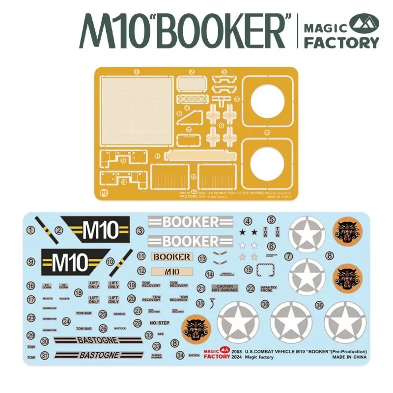 MAGIC FACTORY 2008 1/35 escala EE. UU. Vehículo de combate prevención M10 libroero ensamblar modelo KIt