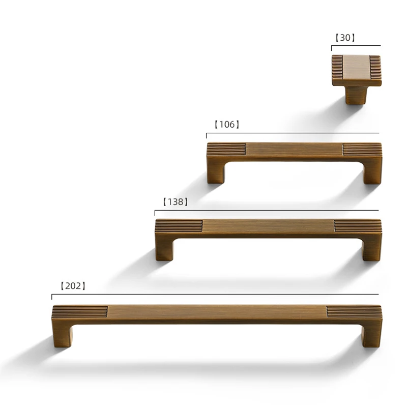 

YM Modern Chinese Furniture Handles Brass Gold Cabinet Door Knobs Closet Drawer Pulls Kitchen Cupboard Dressers Hardware