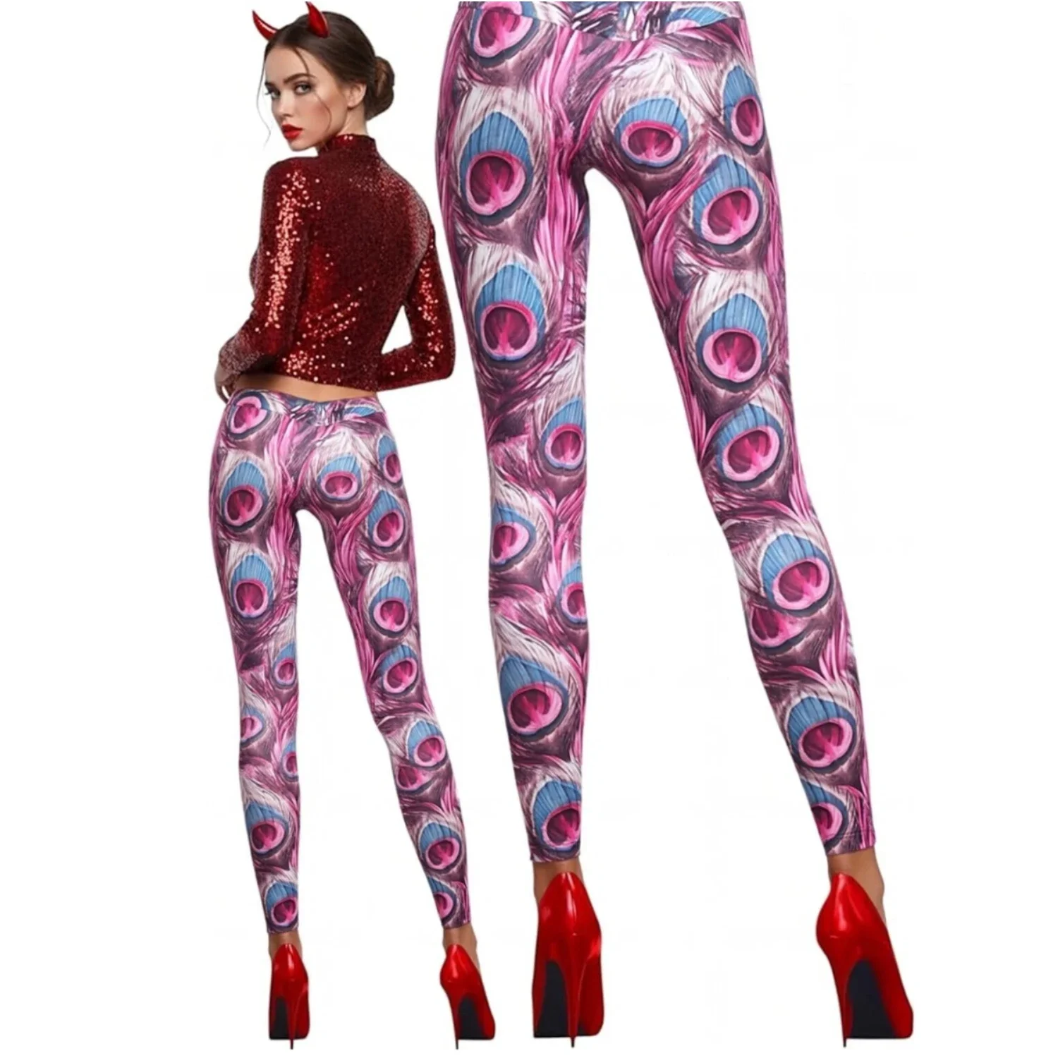 Leggings 3D Design Workout Leggings for Women High Waisted Leggings Buttery Soft Gym Athletic Workout Yoga Pants