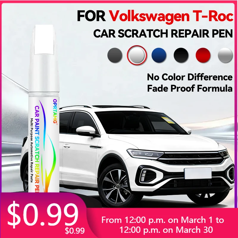 

Car Tools Paint Repair Brush Touch Up Scratch Remover DIY Auto Accessories Black White Gray Blue Silver For Volkswagen T-Roc 201