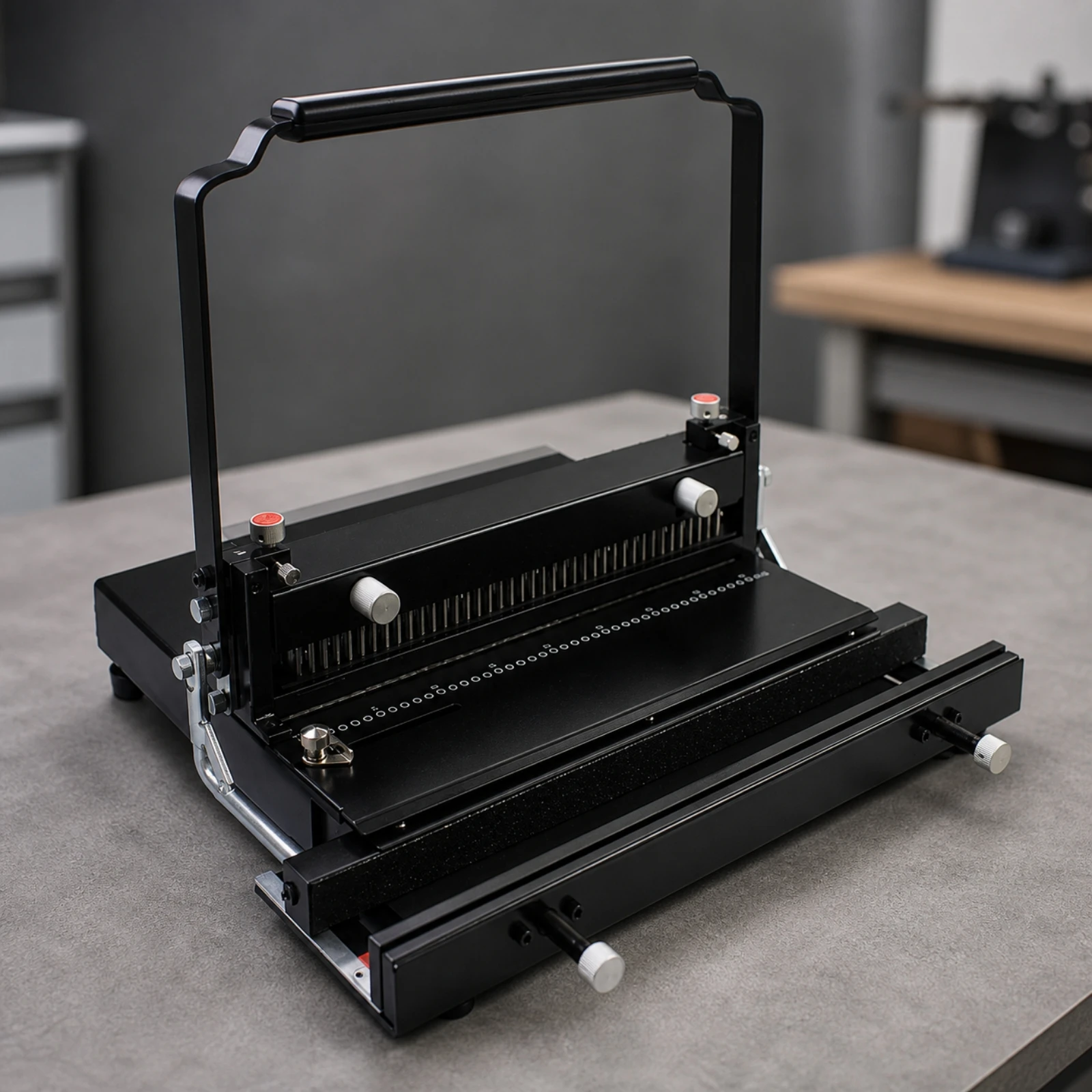 Manual Wire-Binding Machine Versatile All-Metal Wire Binding Machine User-Friendly Desktop for Office Workers, Copy Room, School