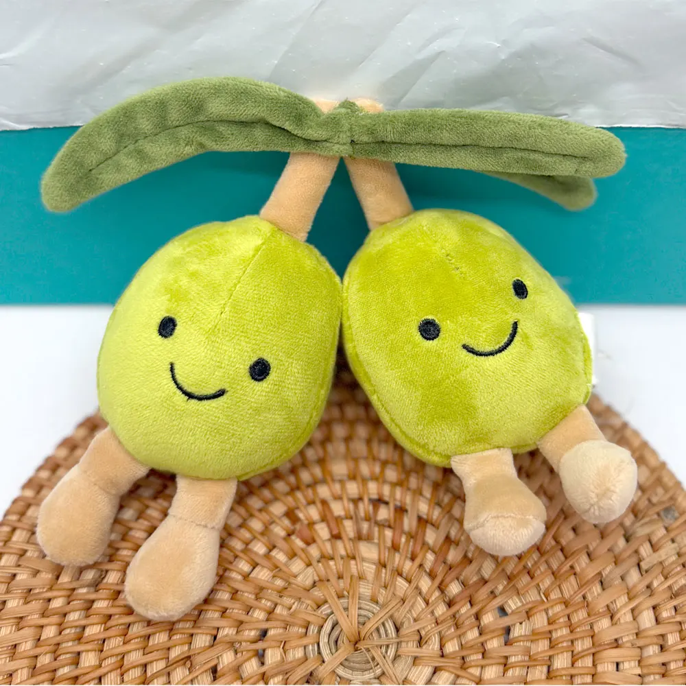 New Coffee Bean, Marshmallow, Ladybug, Frog, and Macaron Dessert Keychain & Bag Charm — Plush Toy Gift for Friends