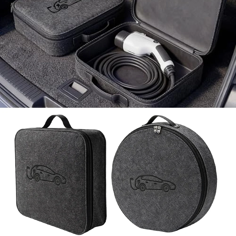 Car Charging Cable Bag Charging Cord Protection Organizer Storage Bag Container Electric Vehicle Charging Cable Case