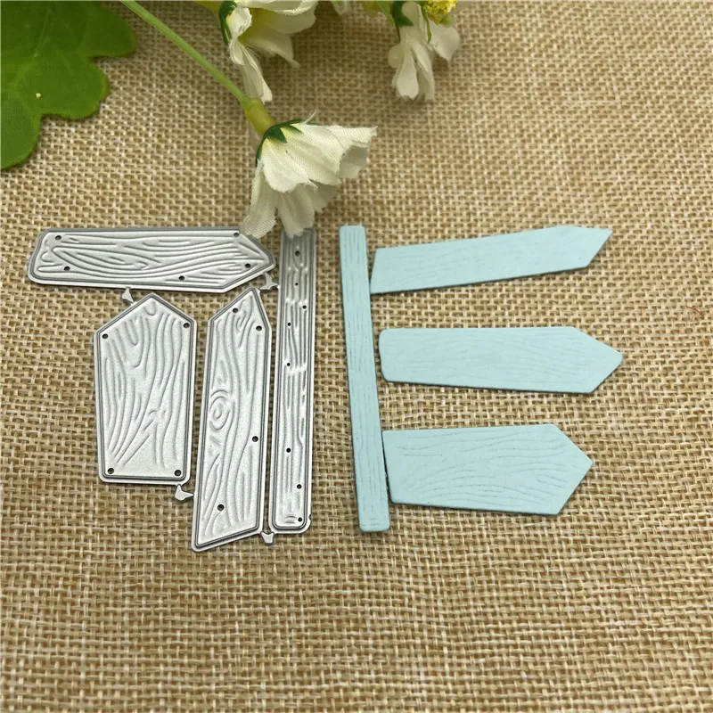 Tree indicator square Metal cutting dies  mold Round hole label tag Scrapbook paper craft knife mould blade punch stencils dies