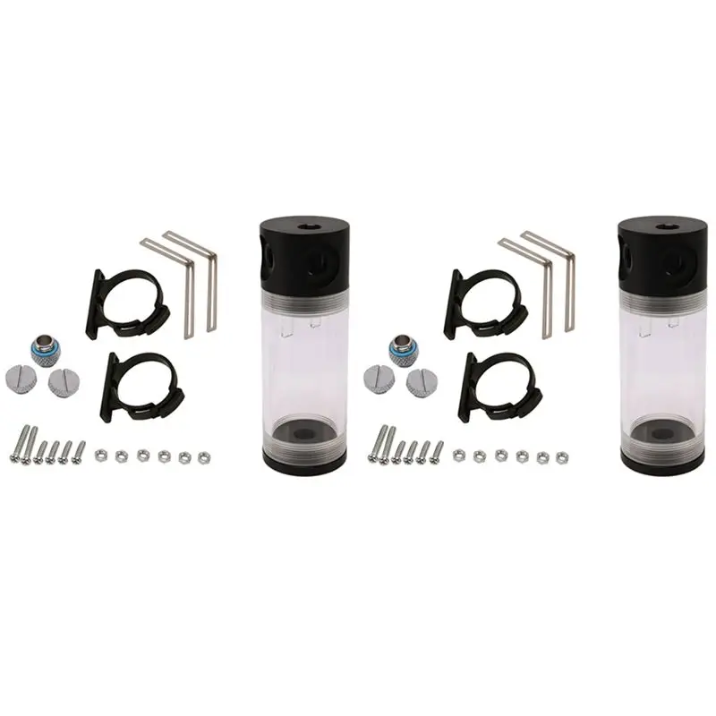

Exquisite-2X Acrylic Cylinder Reservoir Water Tank G1/4 50Mm X 140Mm For Pc Liquid Cooling Water Cooling Kit For Computer Cpu