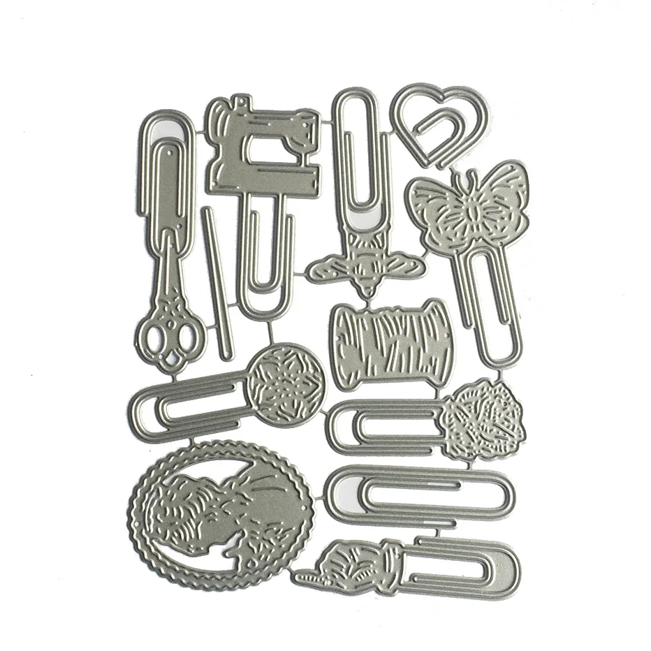 

Clips badges keys hearts Scrapbooking Cutting Dies Yiwu market clearance hot sale DIY Paper gift Card Making metal craft album