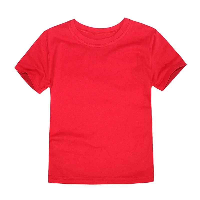 1-14Years Summer Children's Short Sleeve T-shirt Cotton Baby Clothes Boys Girls Blank Infant T-shirt Kids Shirt Solid Tees Tops