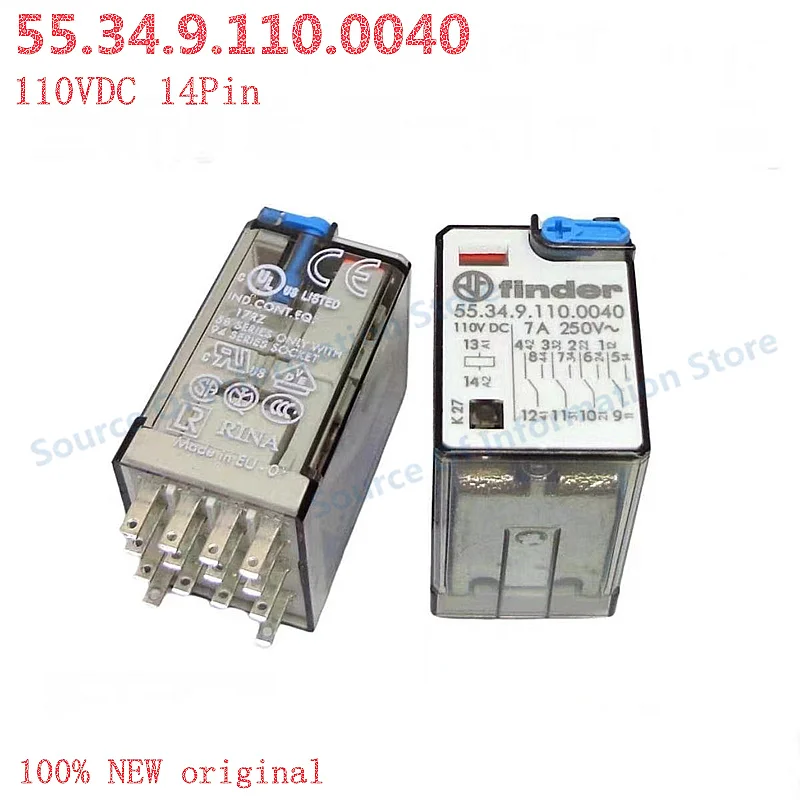 

55.34.9.110.0040 Finder Relay 110VDC 14-Pin 7A
