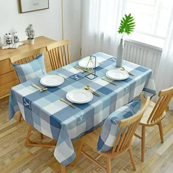 Ins Lattice Windproof Tablecloth For Table Wedding Decoration Waterproof Oil Proof Dressing Table Cover Rectangular Mantel Mesa