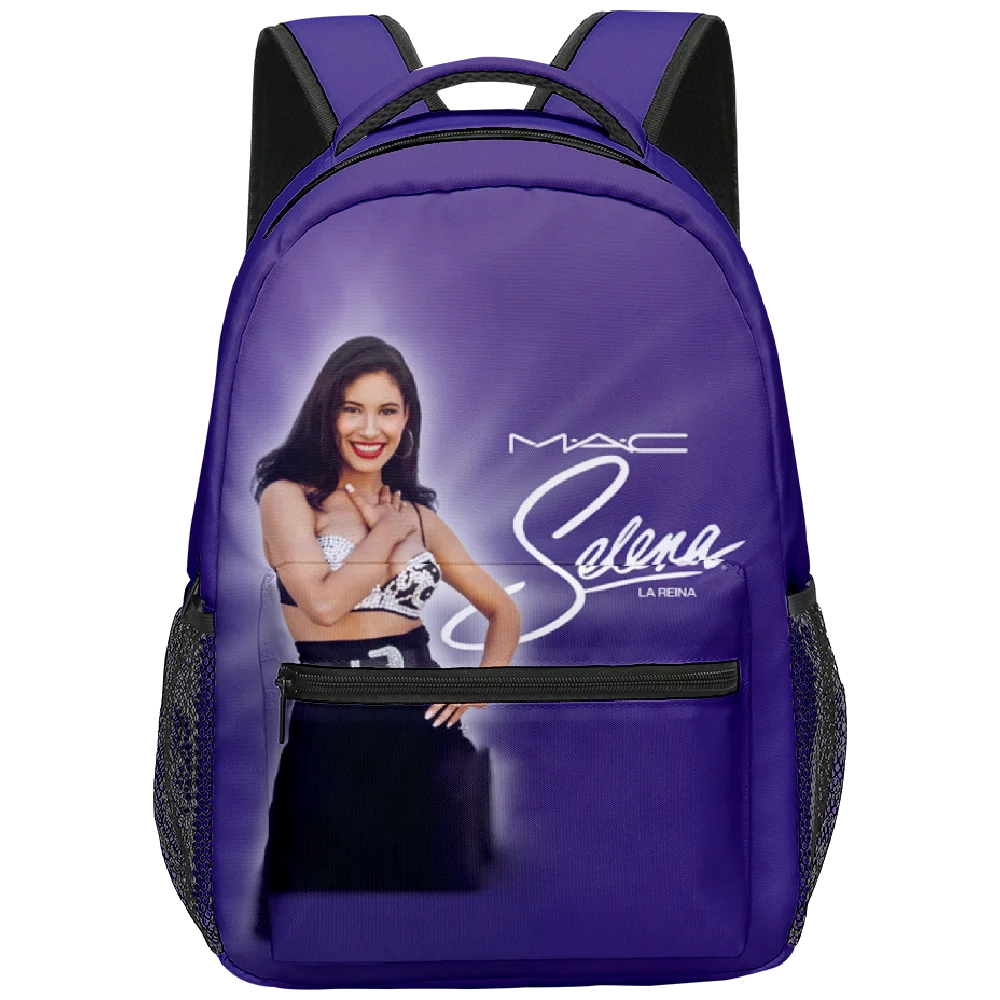 

Молодежные школьные сумки в стиле K-pop с мультяшным принтом, унисекс, дорожные сумки Selena Quintanilla, водонепроницаемые рюкзаки из оксфорда с 3D-принтом для ноутбуков, на плечо