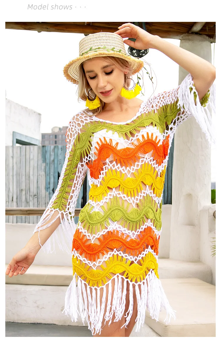 Sommer Damen Mädchen regelmäßiger sexy Pullover BIKINI-Plus Size Cover Up Beachwear übergroße Badebekleidung Sonnenschutzkleidung Dressing