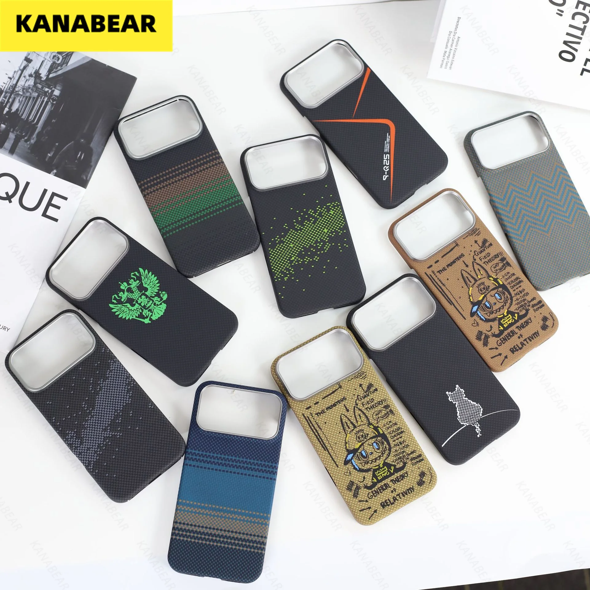 

Подходит для Apple iPhone 17 Pro: ультратонкий кевларовый чехол для телефона iPhone 17 Pro Max, защитный чехол из арамидного волокна, магнитный телефон