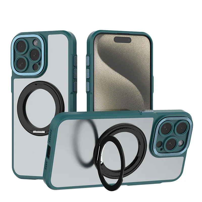 Compatible avec iPhone 16 Pro Max Étui de protection avec support magnétique - Conception de trou de précision pour iPhone 16