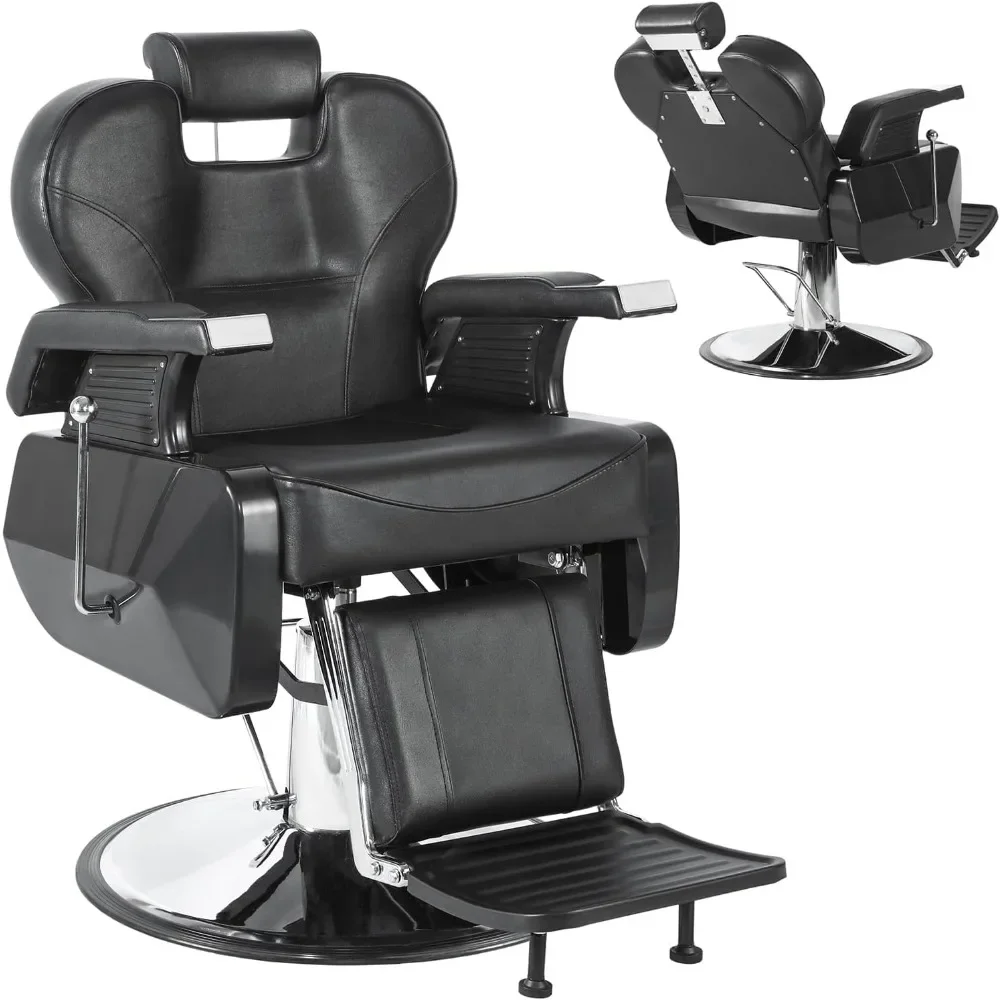 Heavy duty barber chair, beauty shampoo tattoo and foot repair universal styling chair, 360 degree rotation, adjustable height