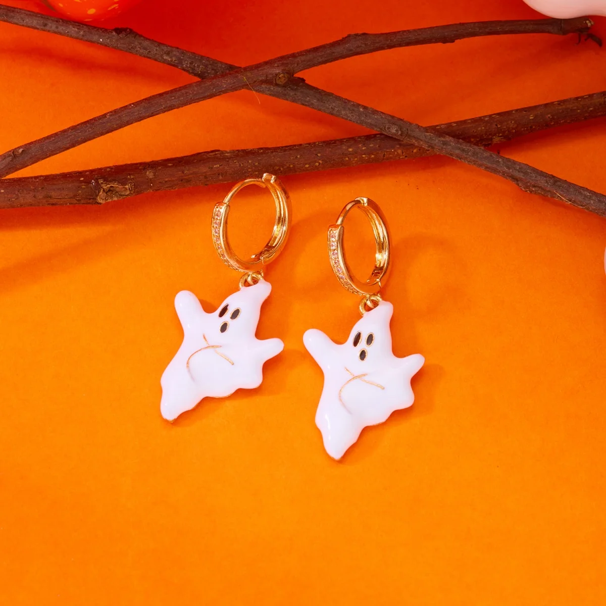 Halloween Ohrringe Strass Kürbis Schwarze Katze Schädel Skelett Geist Spinne Tropfen Ohrringe Gothic Schmuck Geschenke Für Frauen Männer