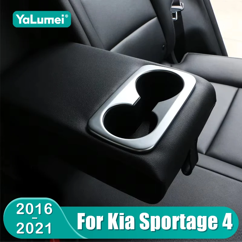 Für Kia Sportage 4 QL 2016 2017 2018 2019 2020 2021 Auto-Rücksitz-Wasserbecherhalter-Abdeckung Zubehör