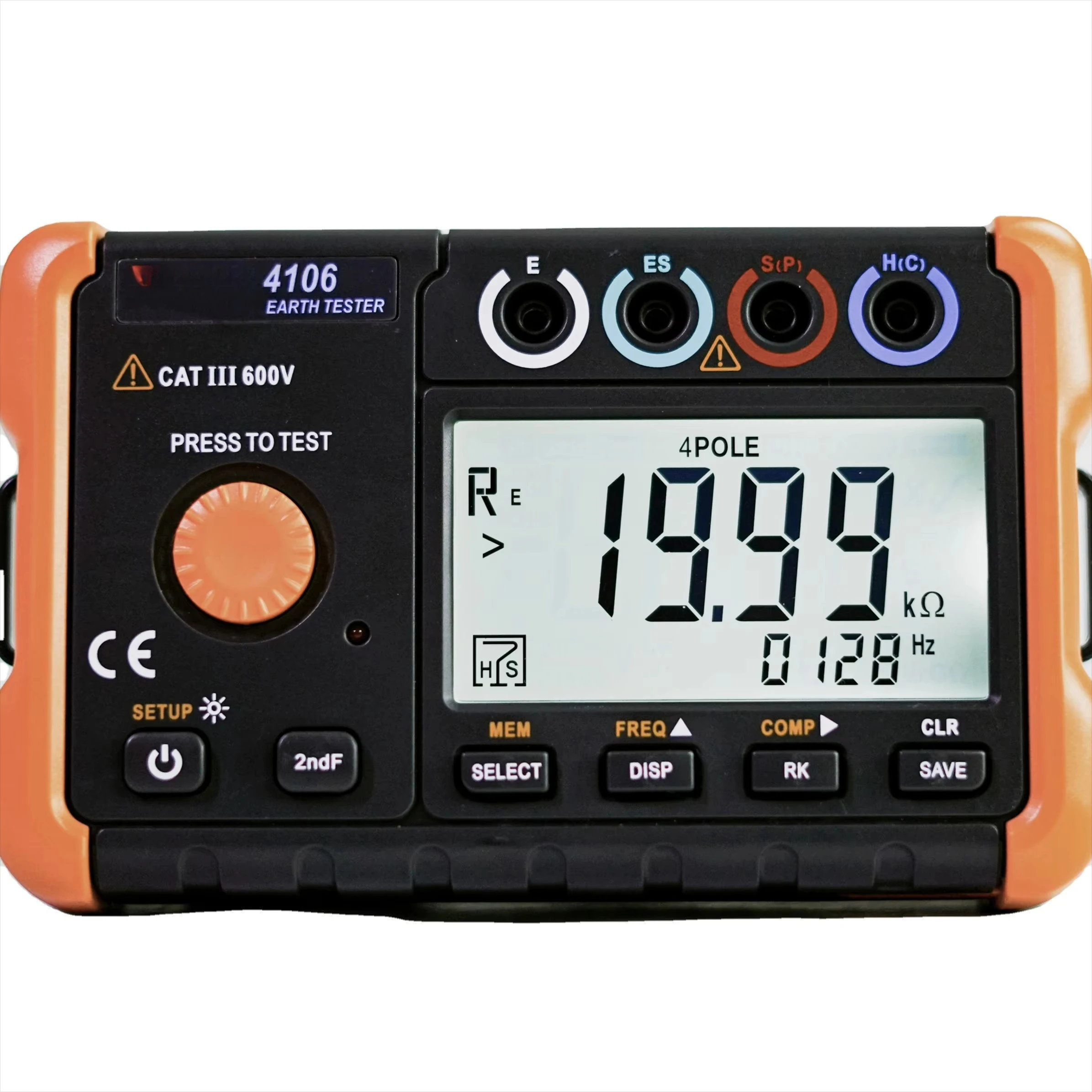 4106 Тестер сопротивления заземления, 2 полюса/3 полюса/4 полюса, метод напряжения 20 В, 20 мА, измерение сопротивления почвы заземления