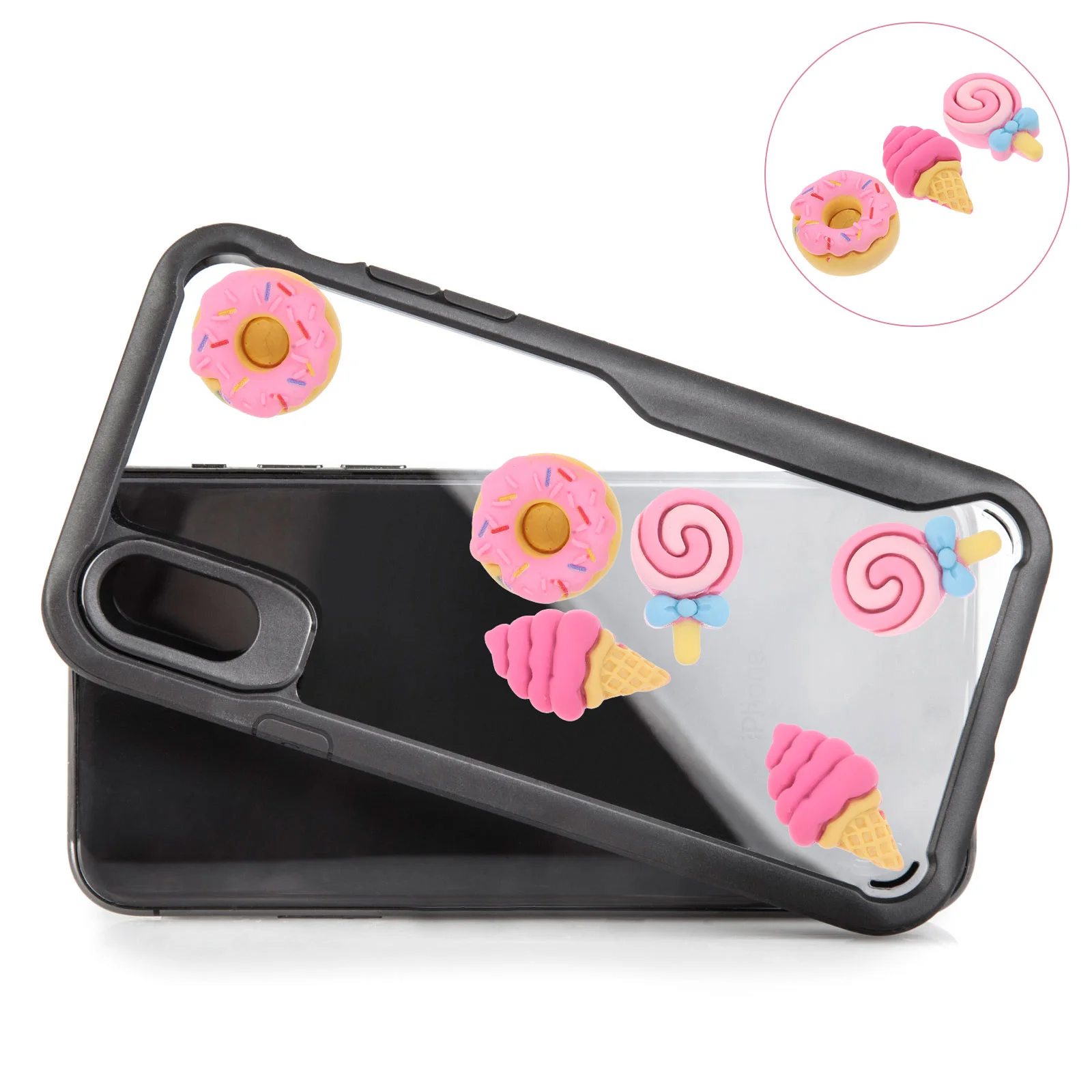 

30 Pcs Resin Jewelry Accessories Phone Shell Flatback Charms Crafts Supply Ice Cream Cover Case Handicraft Lightweight