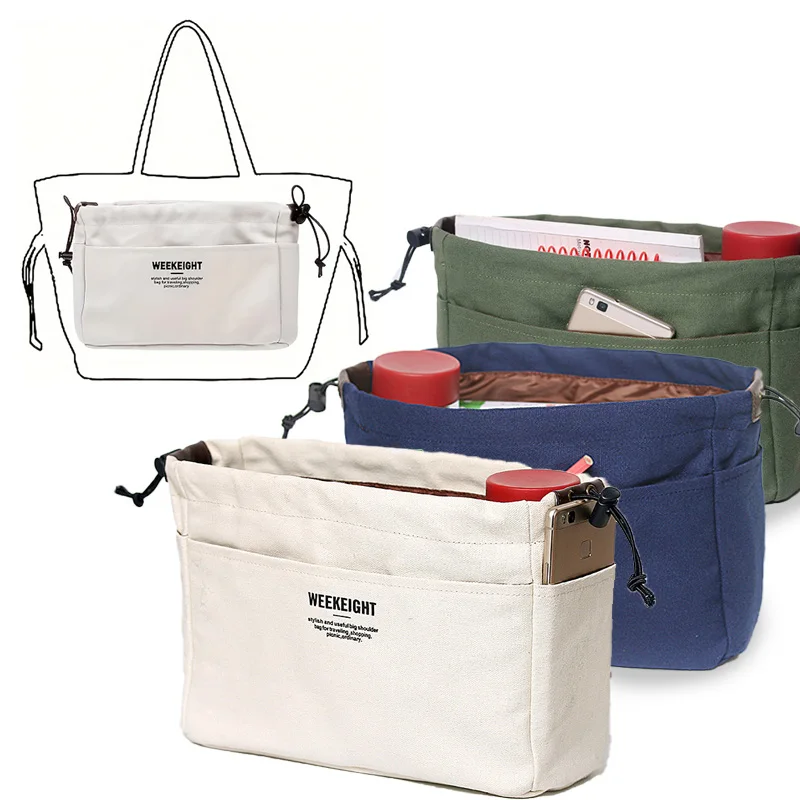 Canvas Handbag Organizers, Sturdy Purse Insert Organizer Bag in Bag For Handbag Purse Organizer Fits Speedy Neverful