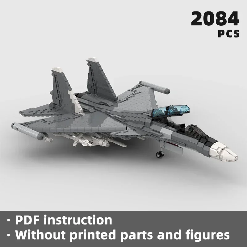 detailed Su-30 Flanker C 1:35 Russian navy fighter jet bricks aircraft armament blocks military plane moc building missiles mocC