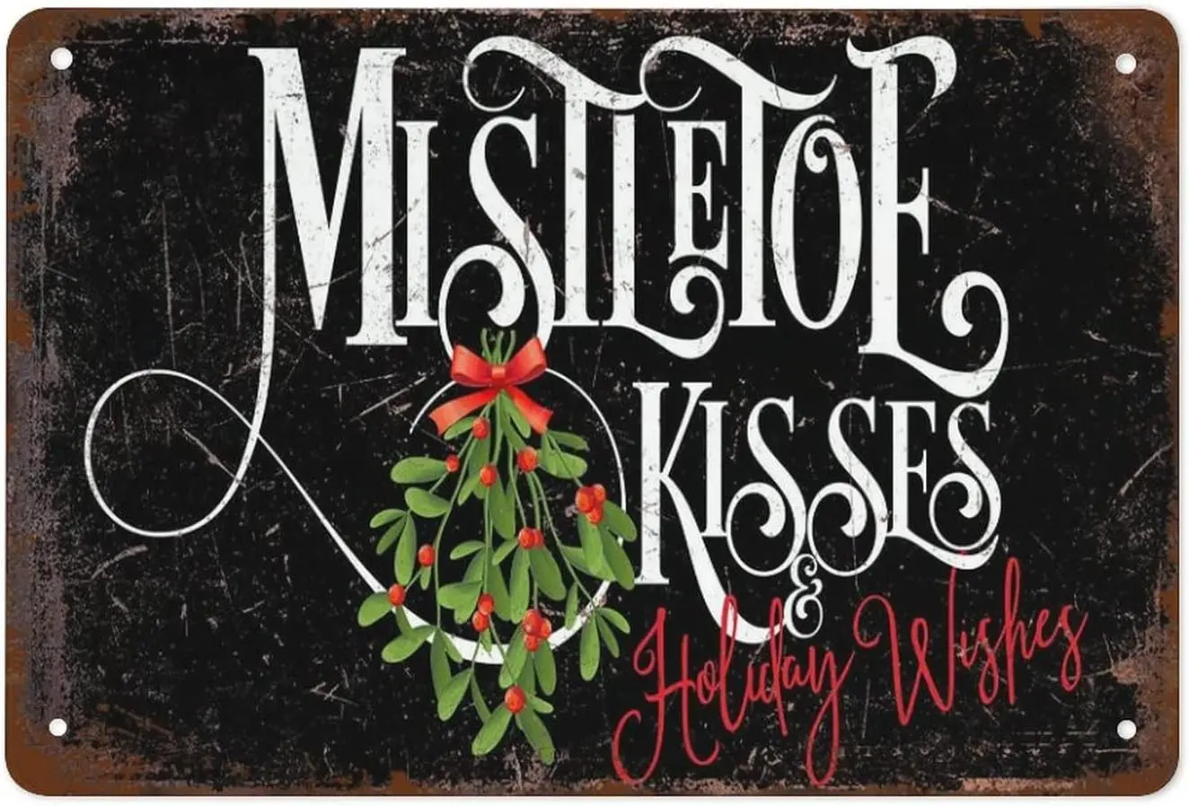 Metal Art Outdoor Mistletoe Sign Christmas Wall Decor Christmas Mistletoe Sign Mistletoe Wall Art Christmas Sign Christmas Art M