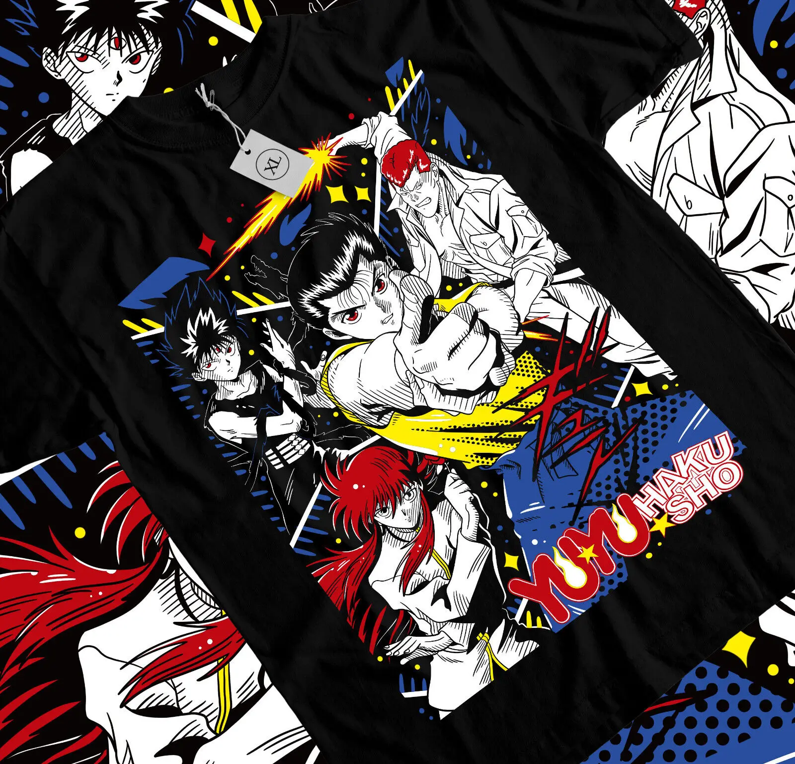 

Yu Yu Hakusho T-shirt,Yusuke,Hiel,Kuwabara And Kurama Anime T-shirt All Size