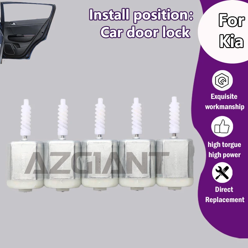 

5PC For Kia RIO 1.5L E 2000-2005 Car Door Lock Actuator Latch 12V DC Motor high pure copper wire tools high torque