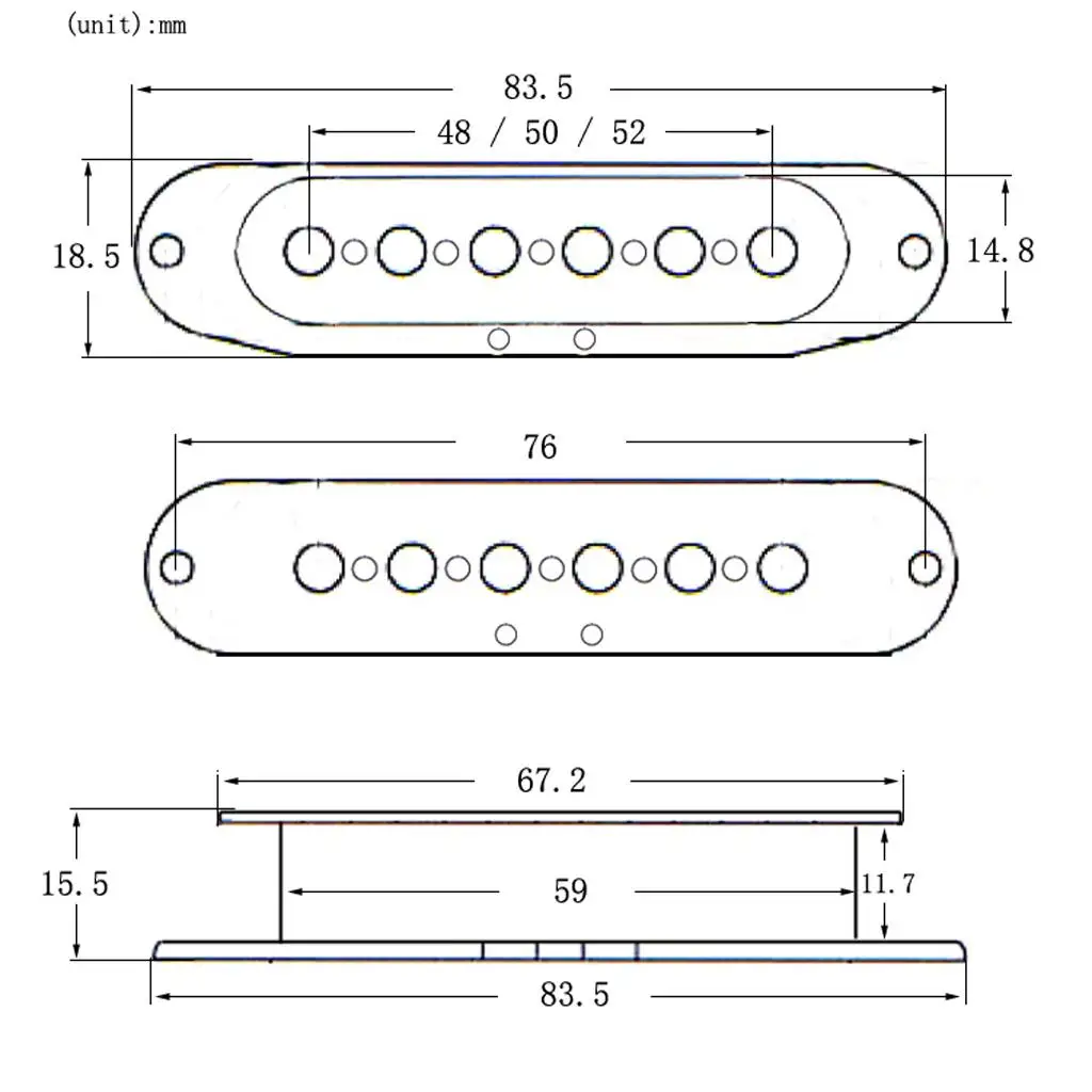 Lightweight Single Coil Pickup Bobbin Cover Durable Plastic for ST Guitar Electric Parts