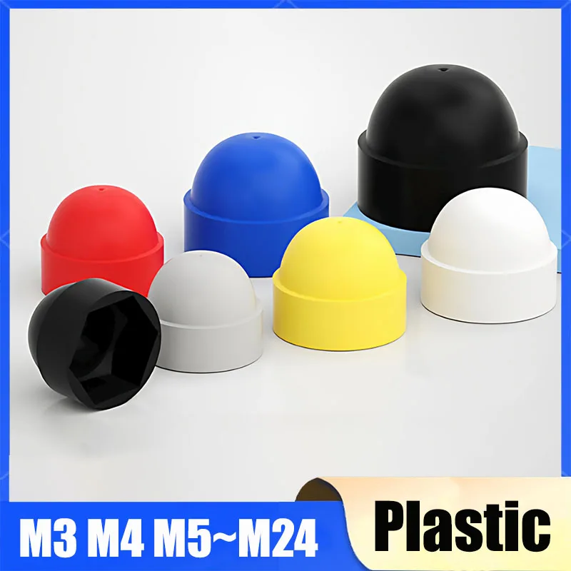 2~20Pcs PE Hex Head Screw Covers M3M4M5M6M8M10M12M14M16M18M20M22M24 Dome Nut Bolt Protective Caps Car Wheels Decoration Nut Cap