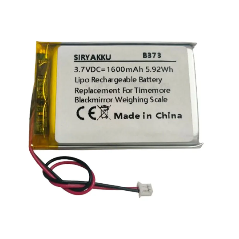 853450 803450 853552 3.7V 1600mAh Lithium Polymer Battery Replacement For Timemore Blackmirror Weighing Scale