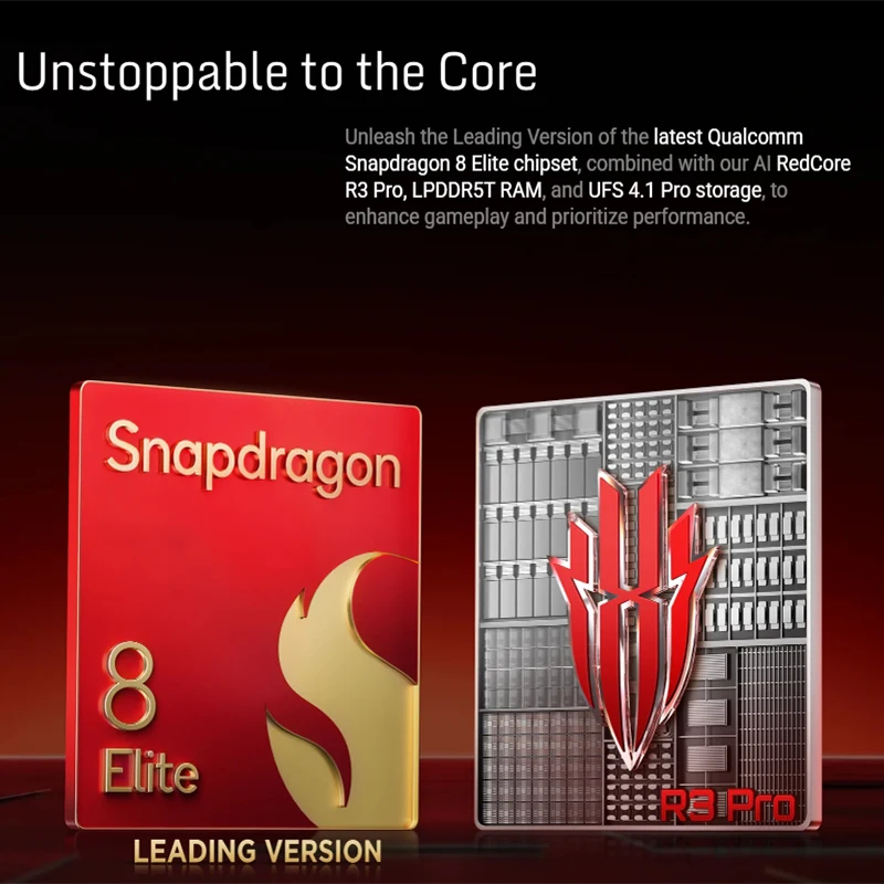 الإصدار العالمي Redmagic 10S Pro NX789J Snapdragon 8 Elite الإصدار الرائد 6.853 "Q9+ 144 هرتز AMOLED 50*2+2+16MP 7050mAh 80W NFC