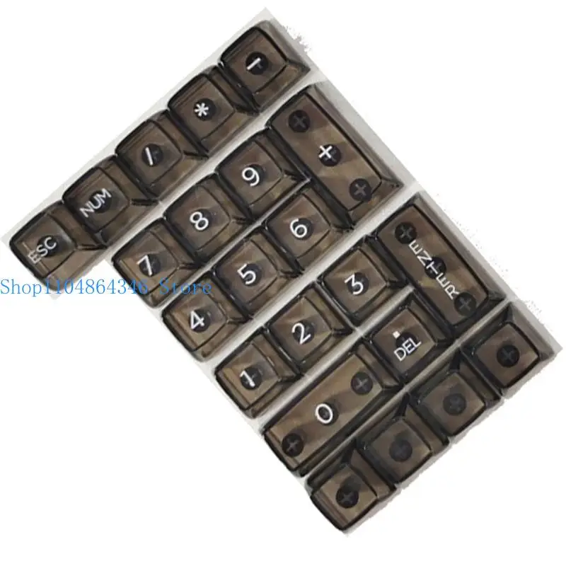 652F Modernize Your Keypad with 22key Transparent Ice Crystal Design Keycaps, Perfect Fit for Numeric Keyboards Easy to Clean