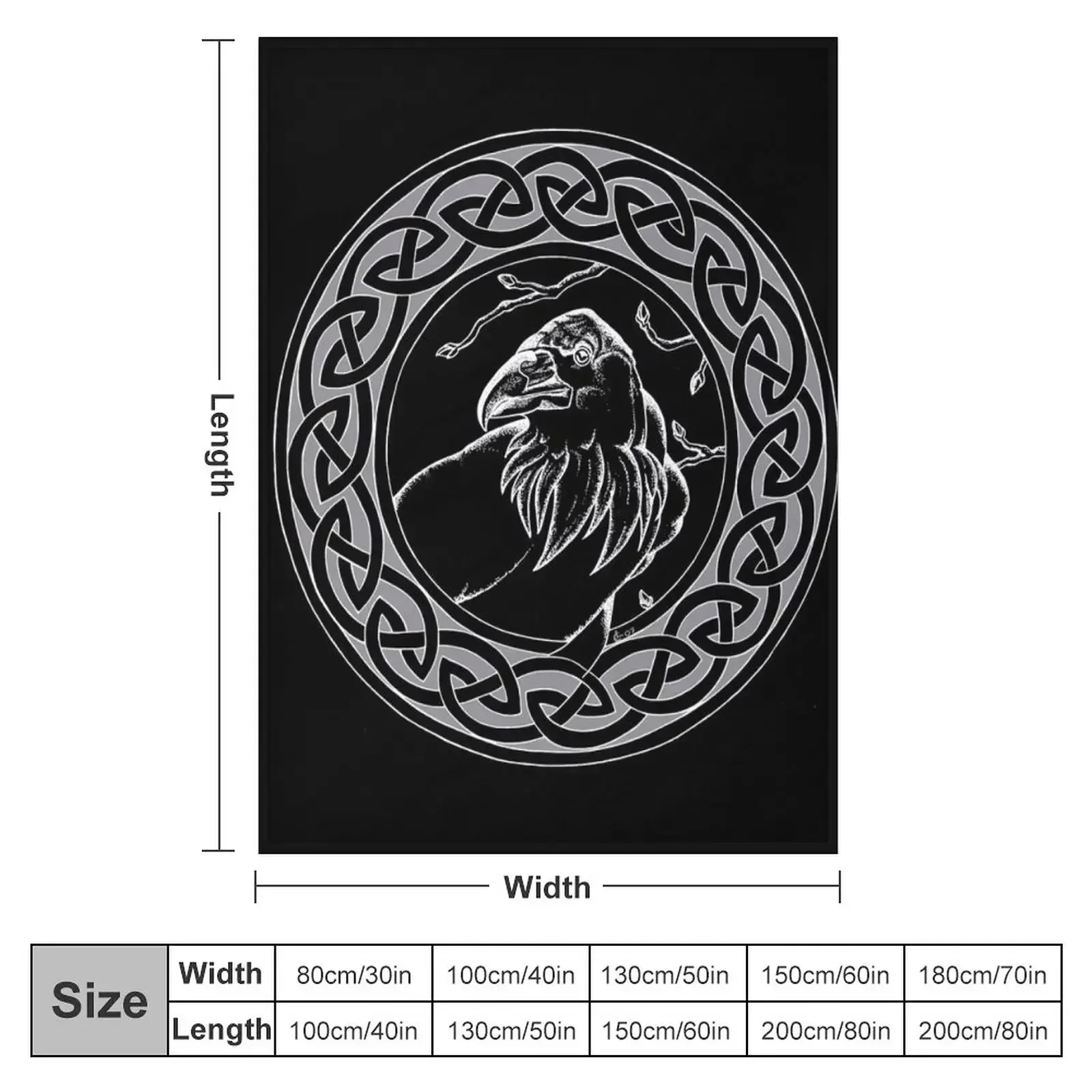The Raven Throw Blanket couch cozy soft plush fuzzy picnic outdoor blanket