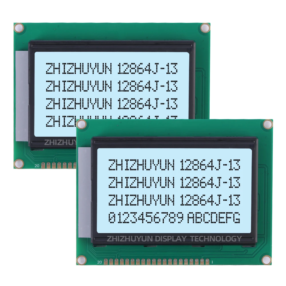 12864J-13 Tela LCD de exibição de texto de membrana azul 128*64 Controlador SBN0064G Atacado de mercadorias pontuais