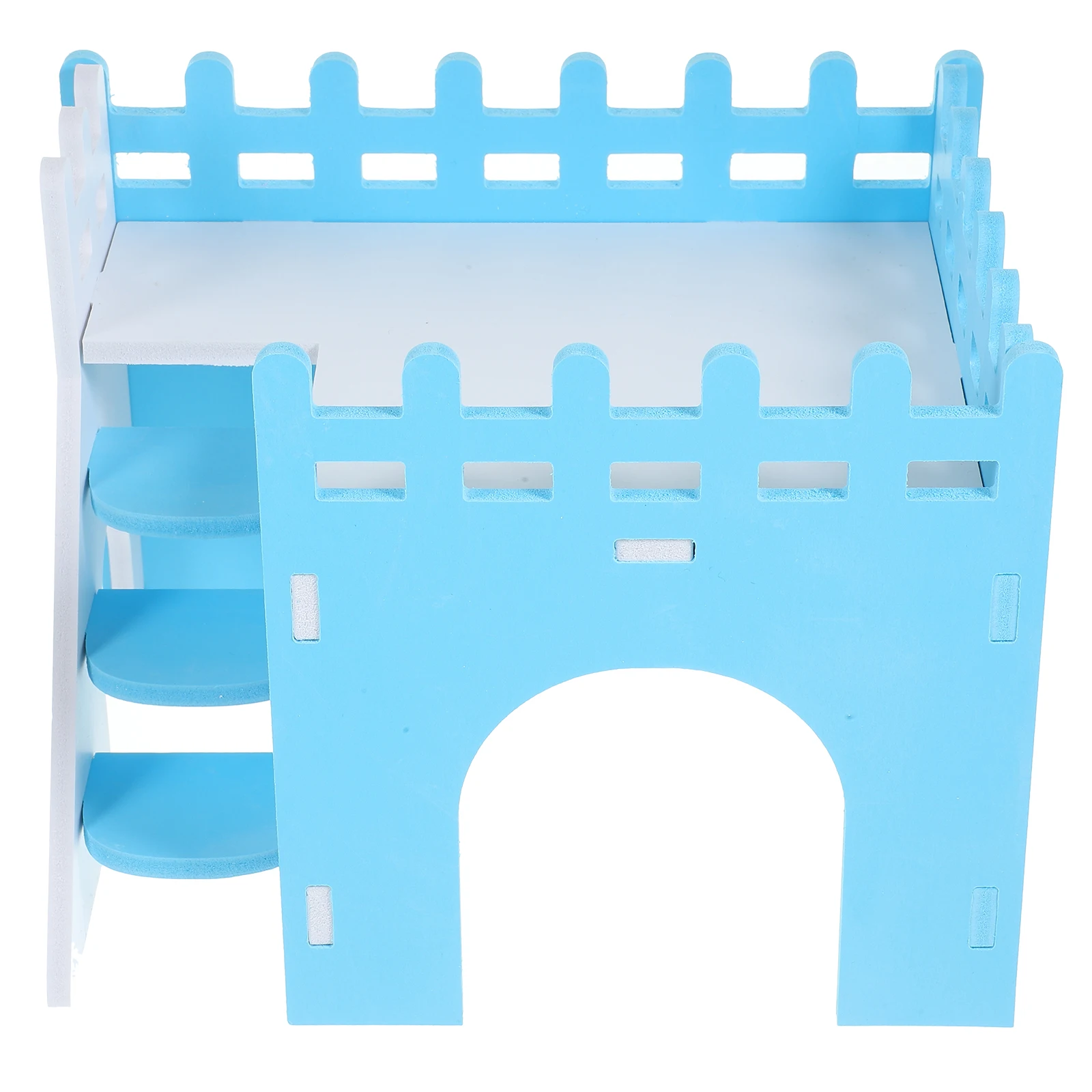 

1Set PVC Double-Deck Villa House for Small Pets Durable Safe Hideout with Ladder Guinea Pig Hamster Rat Accessories