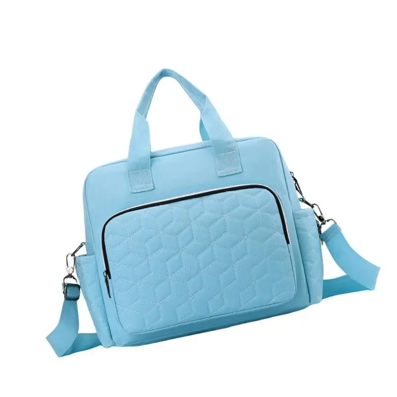 U13F حقيبة حفاضات أنيقة جاهزة للمستشفى مع حزام كتف حقيبة أطفال للمستشفى حقيبة أمومة لحديثي الولادة للأمهات وأطفالهن #3