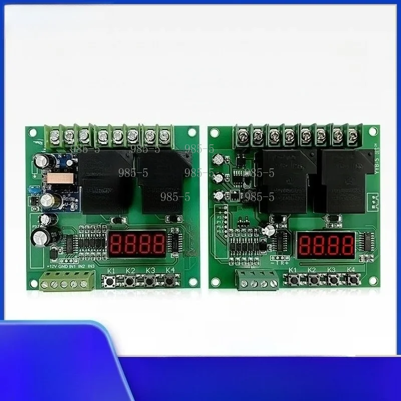 AC Dual Relay Cycle Control Board, DC Motor Forward Reverse Controller Module, Supports 12V/24V/220V