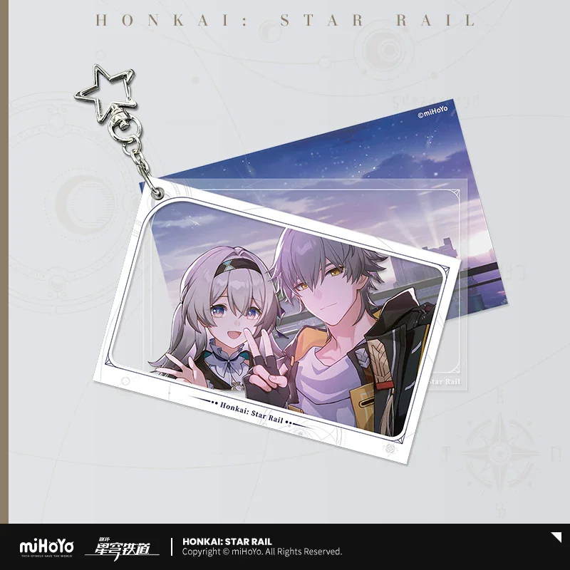 Official Honkai Star Rail Gaming Merchandise Cartoon Characters  Cosaplay Trailblazer Firefly Acrylic Group Photo Card