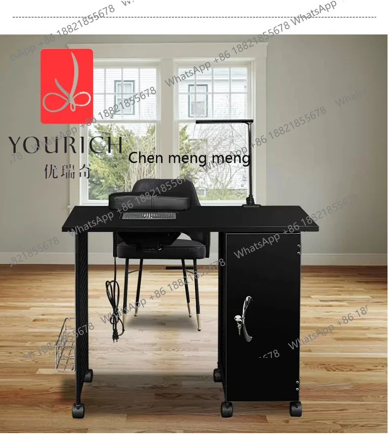 طاولة مانيكير منضدة مانيكير مع مكنسة كهربائية طاولة مانيكير تجميل بسيطة