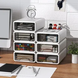 Desktop Storage Box Drawer Stationery Finishing Organizer Box Desk A4 File Cabinet Racks Cosmetics Dormitory Desktop Organizer