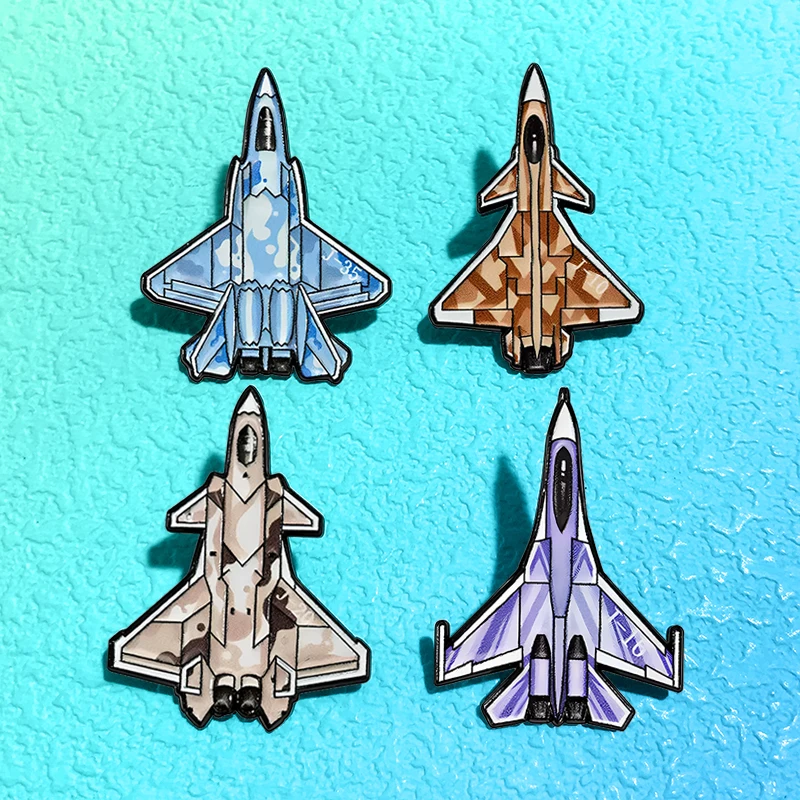 Cartoon Fighter Plane Pins 4-design Metal Battle-plane Pin For Denim Jacket Backpack Lapel Badge Brooch Pin Friends Gifts
