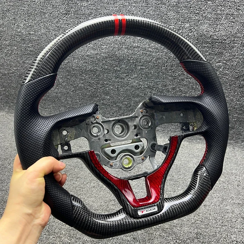 Aroham Real Carbon Fiber Steering Wheel For Kia Sportage GT K5 2016 2017 Sport Sportage 4 KX5 2016 2017 2018 2019