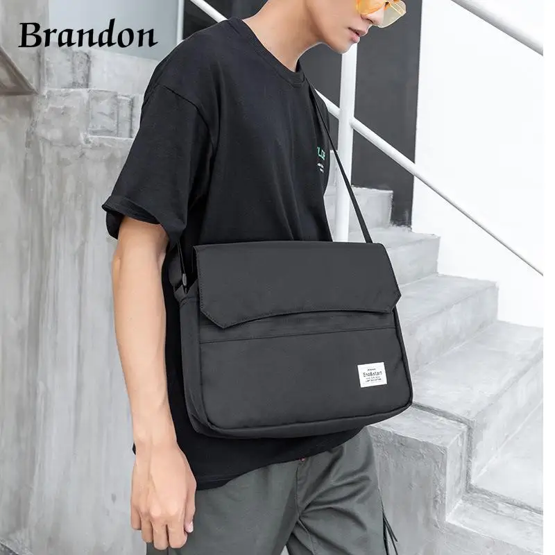 Fashionable men's high-end sense large capacity practical shoulder bag casual sports simple and niche crossbody bag